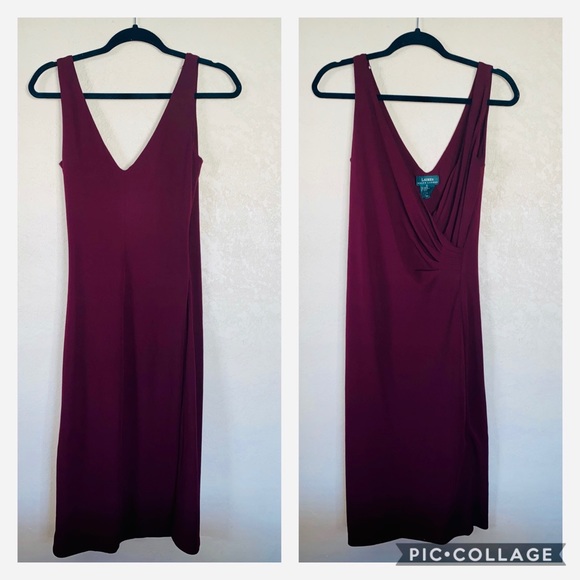 Ralph Lauren Dresses & Skirts - Final Price Ralph Lauren burgundy wrap dress